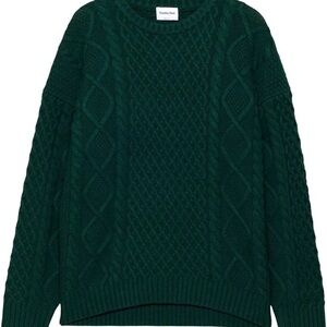 Sunday Best Emerald Cable Knit Sweater